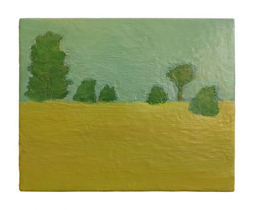 2004  bushes on the causse  23x29cm   oil on canvas